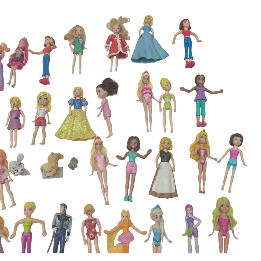 Mini Princess Polly Pocket Doll Mix + Rubber Clothes, Shoes, bags, hats, 100's‎